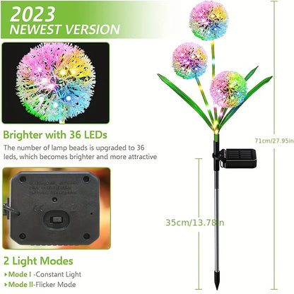 Neporal Solar Garden Lights Brighten Up Your Garden with These 2pcs Solar Garden Lights Stake!