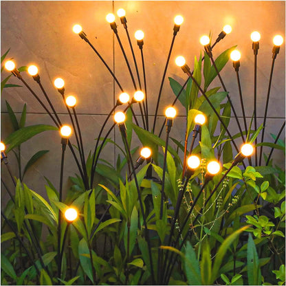 Neporal Solar Garden Lights - New Upgraded Solar Swaying Light, Sway by Wind, Solar Outdoor Lights, Yard Patio Pathway Decoration, High Flexibility Iron Wire & Heavy Bulb Base, Warm White(2 Pack)