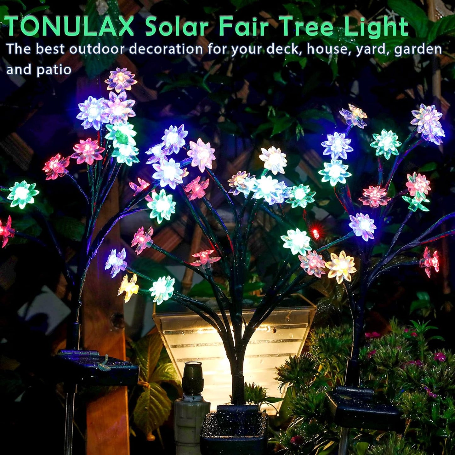 Neporal Newest Solar Powered Decorative Lights with Larger Solar Capacity for Tree, Landscape, Outdoor, Garden, Pathway, Patio, Front Yard Decoration(2 Pack)