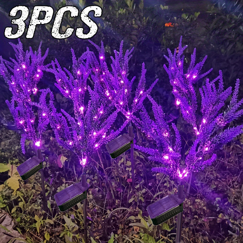 Neporal 4pcs Solar Outdoor Lights, Waterproof Garden Light For Outdoor Decor, Solar Powered Landscape Lights For Patio Yard Backyard Walkway Lawn Decoration, Pathway Flower Stake Lights, Lavender